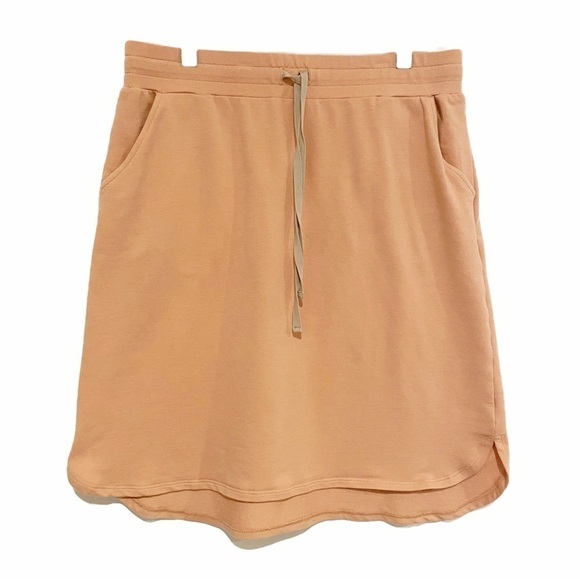 LOGO Lounge | French Terry Skirt Cotton Coral Pink Size Small - Picture 5 of 7